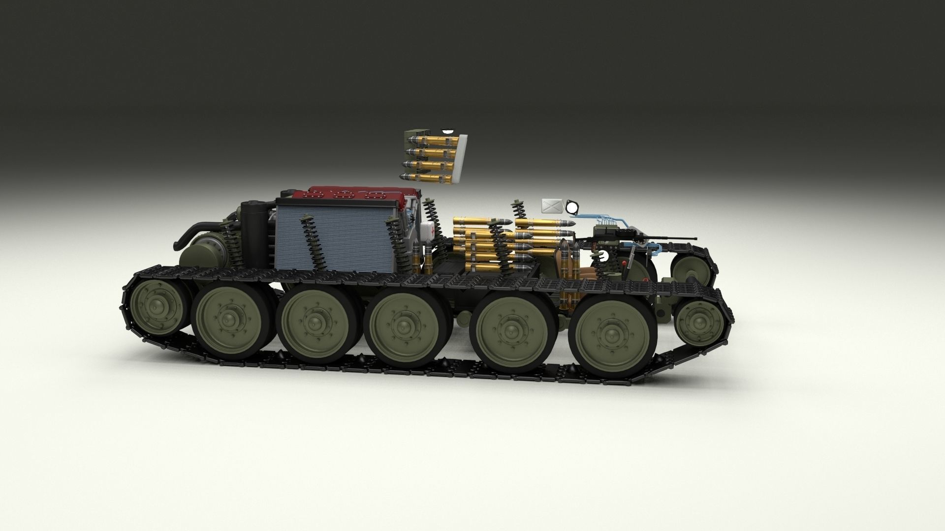 Eastern Front Armor Pack with Interior and Engine Bay v1 3D model_94