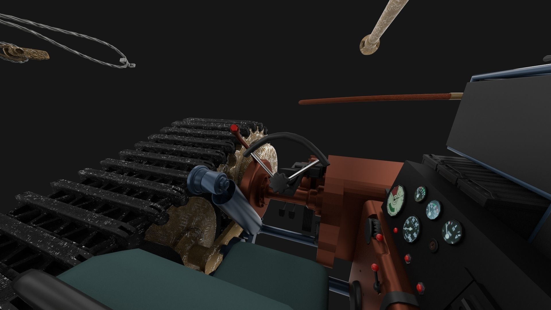 Eastern Front Armor Pack with Interior and Engine Bay v1 3D model_42