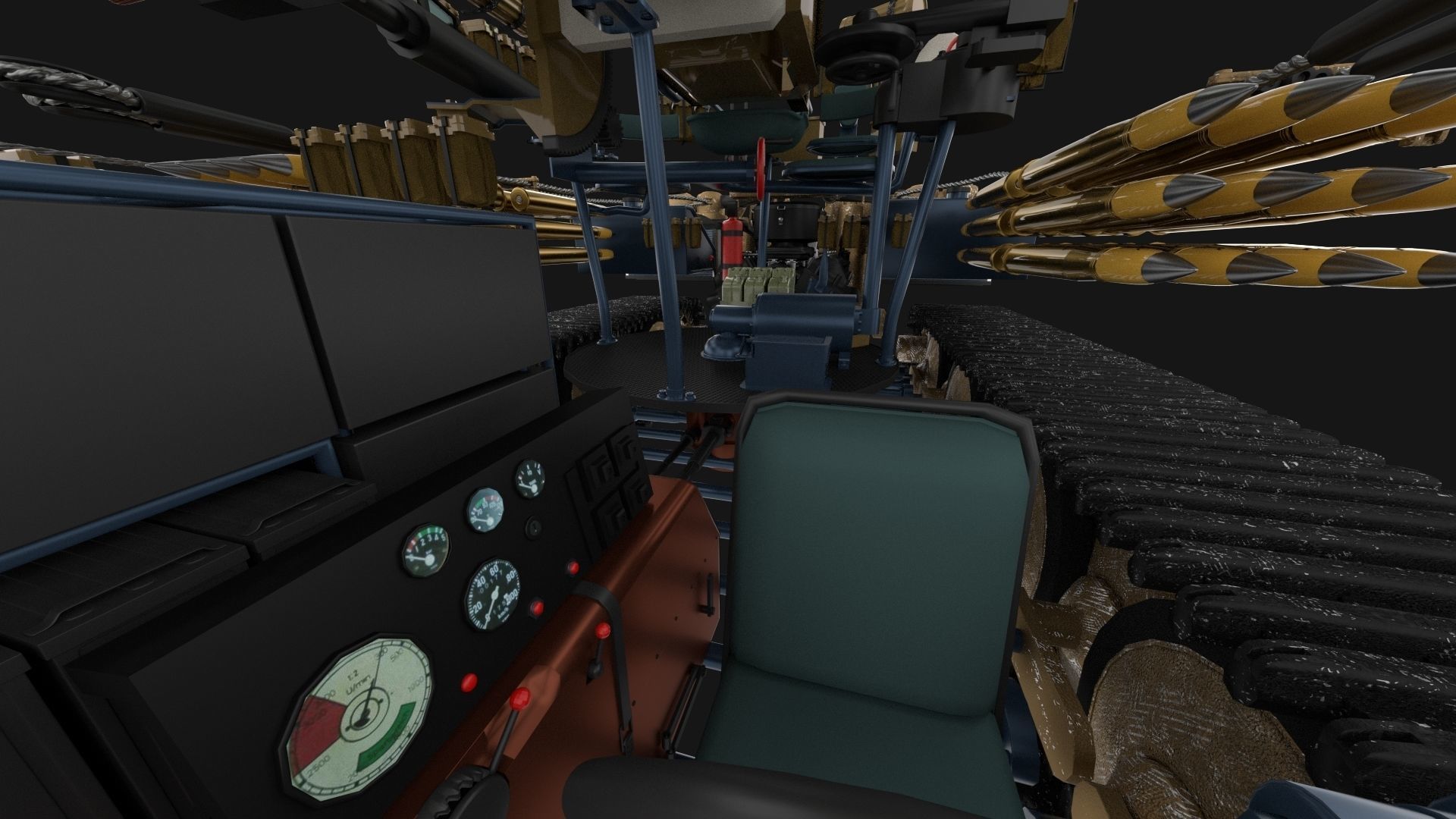 Eastern Front Armor Pack with Interior and Engine Bay v1 3D model_44