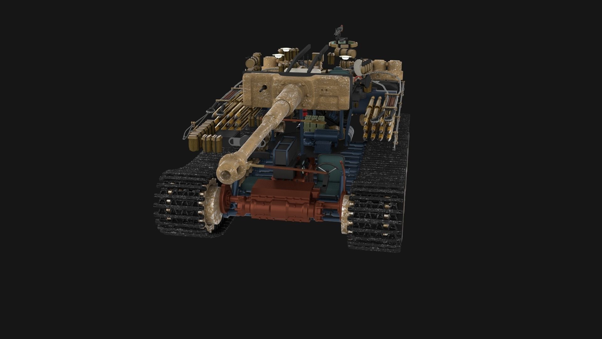 Eastern Front Armor Pack with Interior and Engine Bay v1 3D model_36