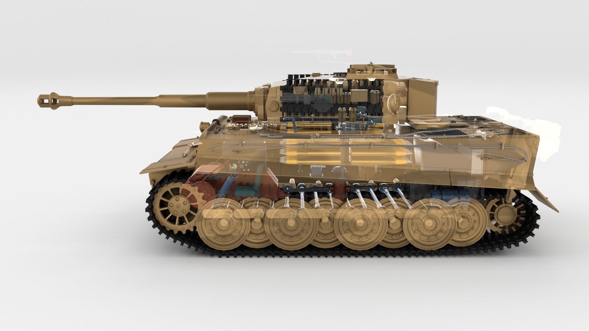 Eastern Front Armor Pack with Interior and Engine Bay v1 3D model_18