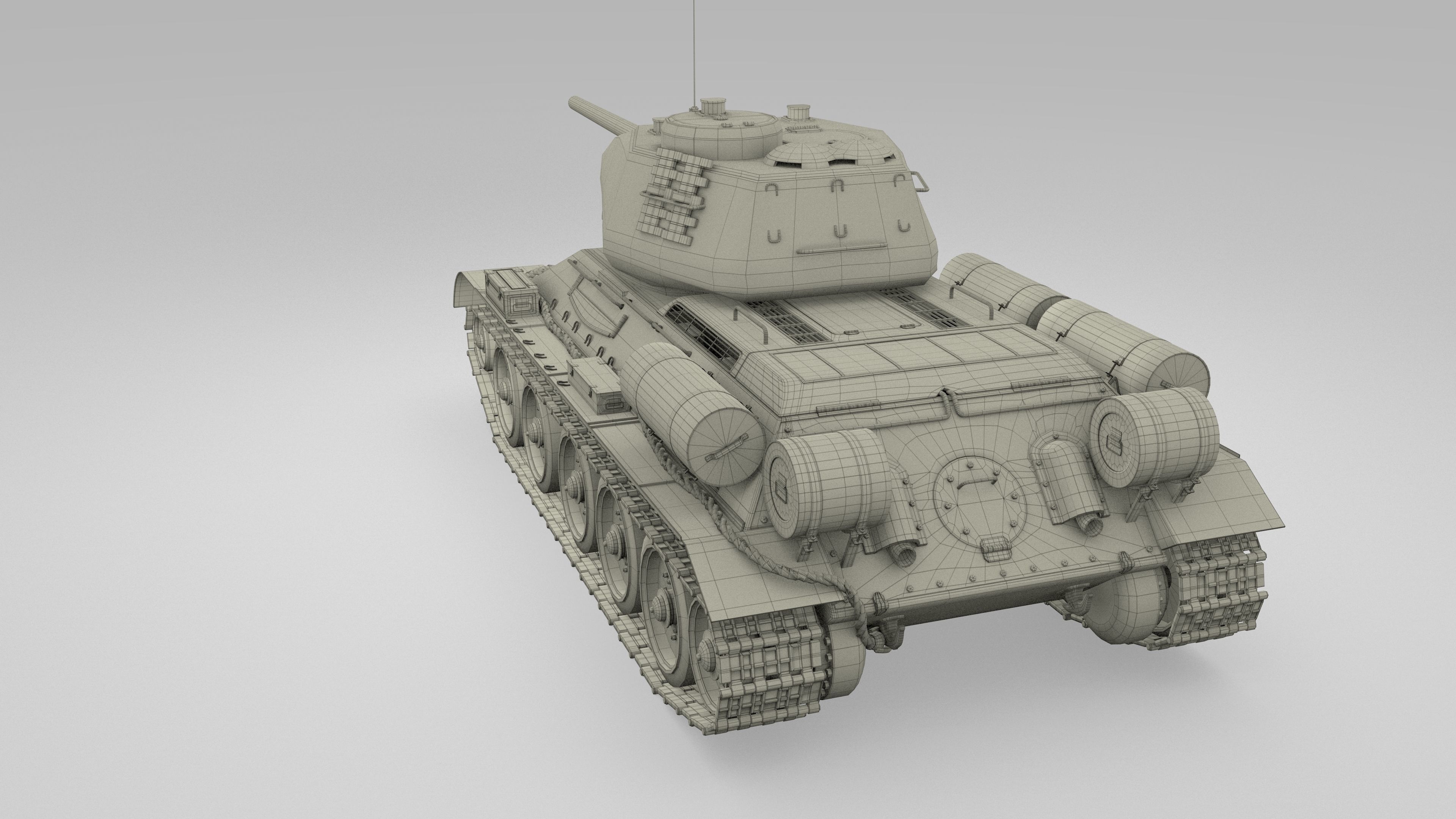 Eastern Front Armor Pack with Interior and Engine Bay v1 3D model_95