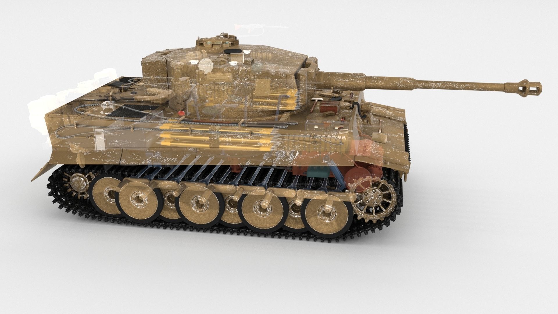 Eastern Front Armor Pack with Interior and Engine Bay v1 3D model_32
