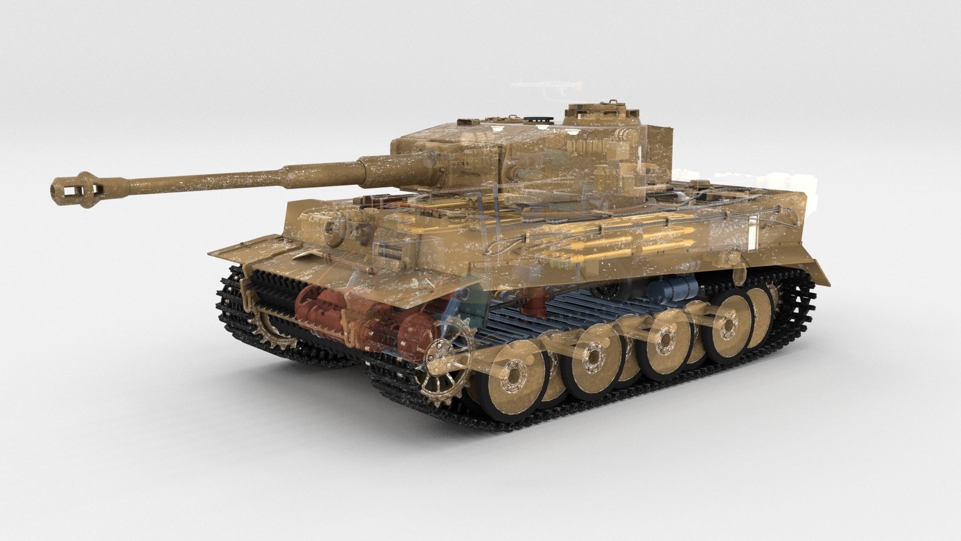 Eastern Front Armor Pack with Interior and Engine Bay v1 3D model_16