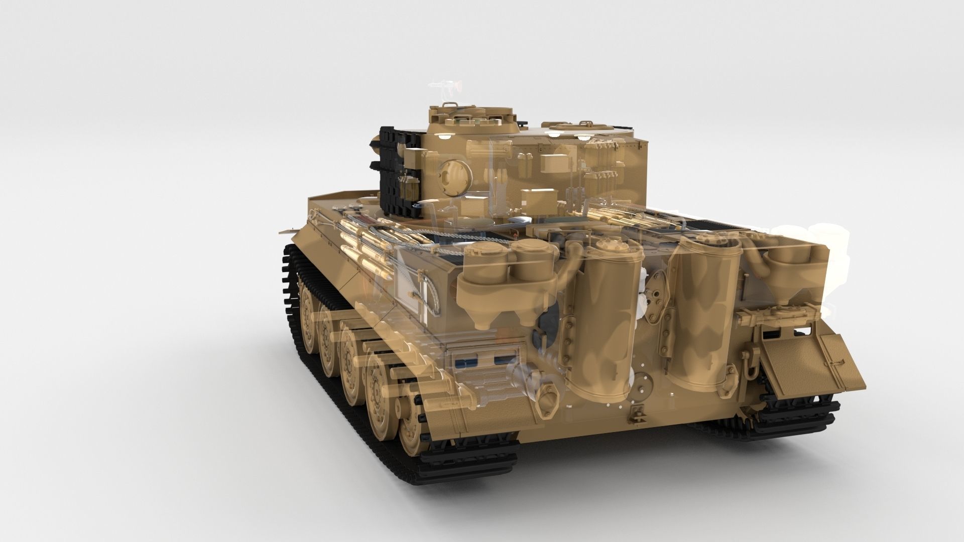 Eastern Front Armor Pack with Interior and Engine Bay v1 3D model_17