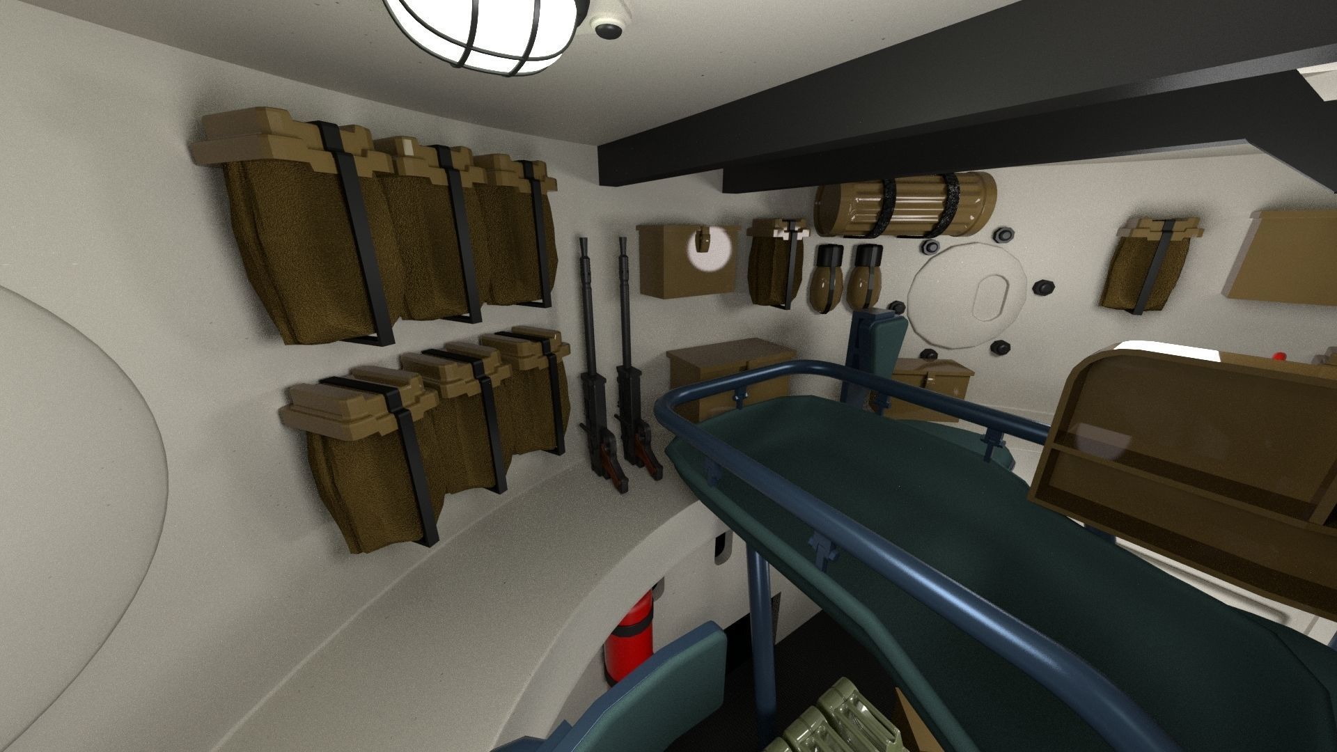 Eastern Front Armor Pack with Interior and Engine Bay v1 3D model_12