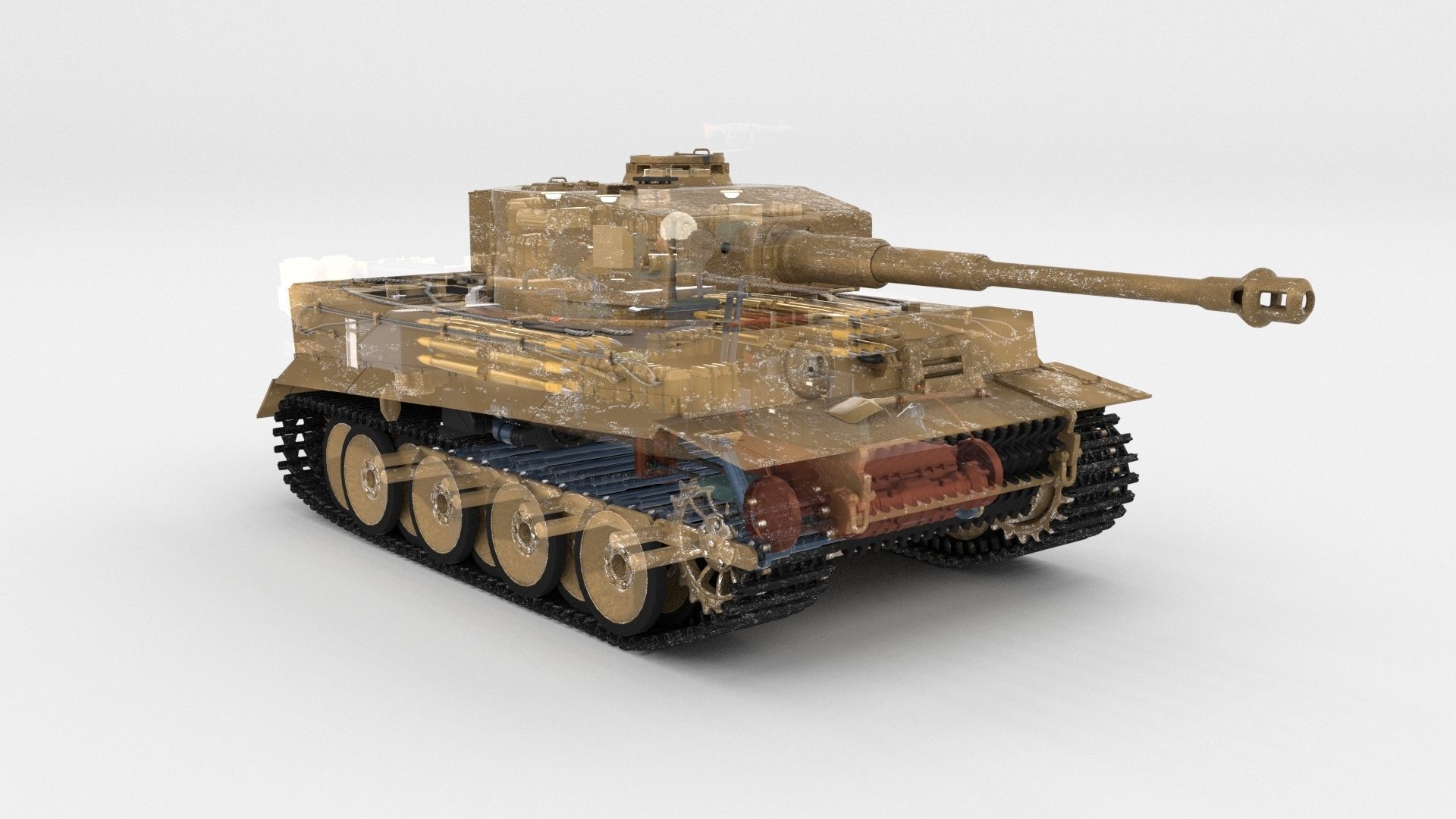 Eastern Front Armor Pack with Interior and Engine Bay v1 3D model_40