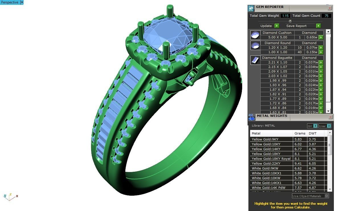 Engagement ring -3 3D print model_6