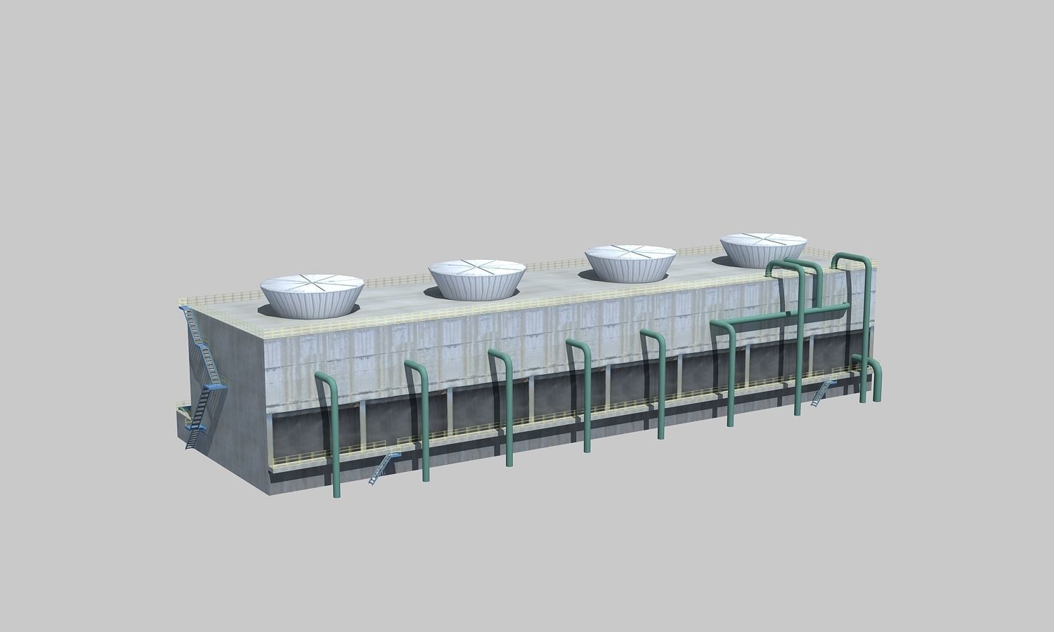 Complete Refinery Scene Low-poly 3D model_45