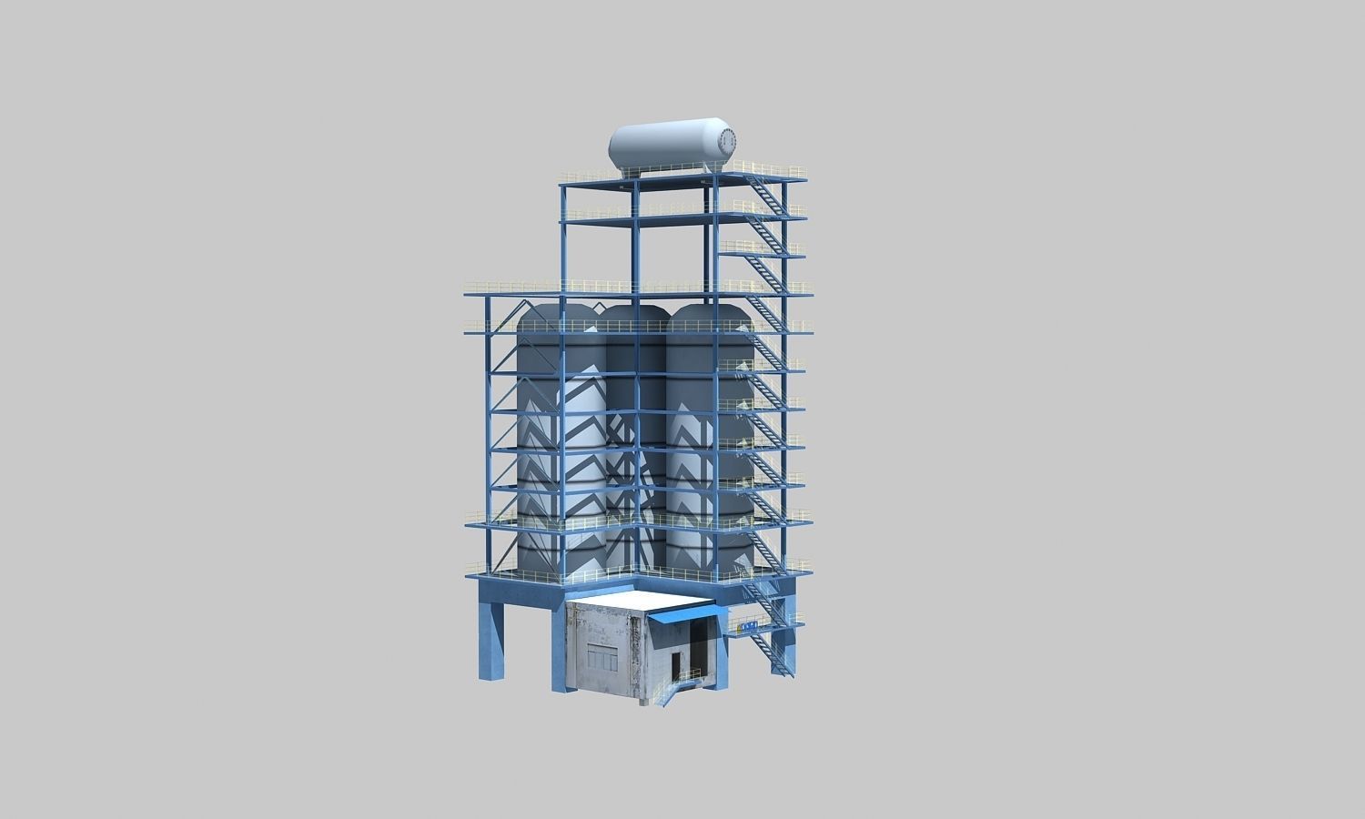 Complete Refinery Scene Low-poly 3D model_51