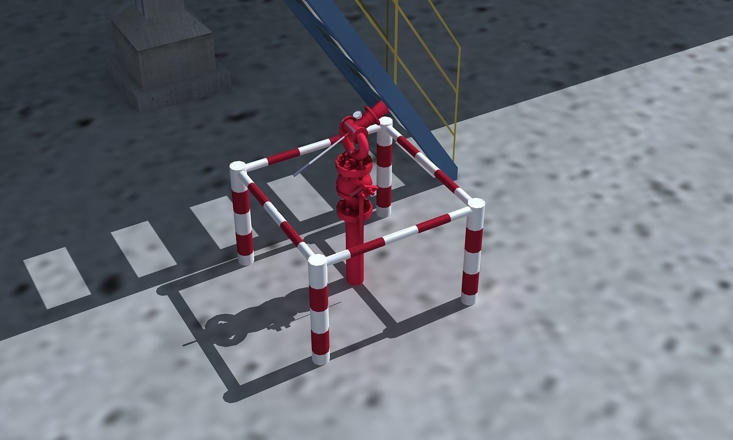 Complete Refinery Scene Low-poly 3D model_49