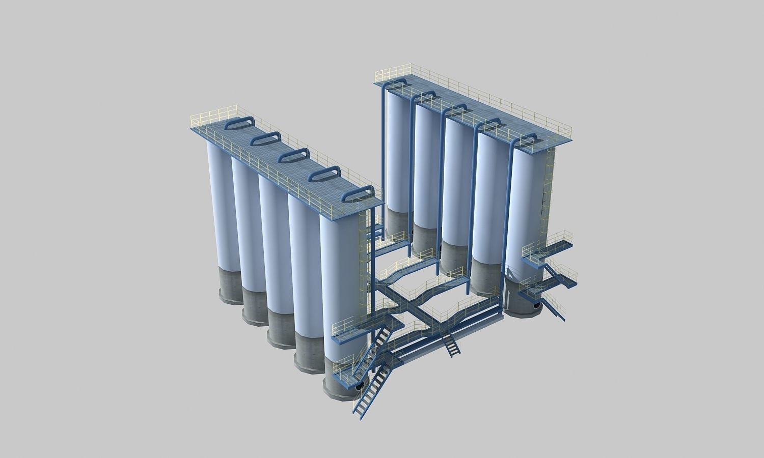 Complete Refinery Scene Low-poly 3D model_40