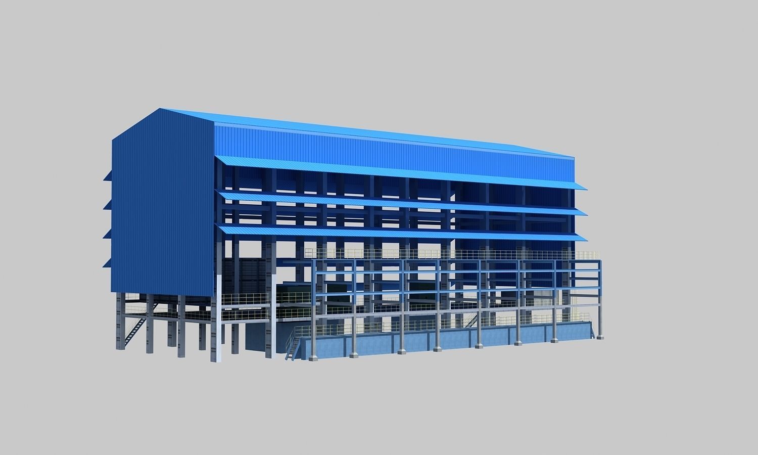 Complete Refinery Scene Low-poly 3D model_41
