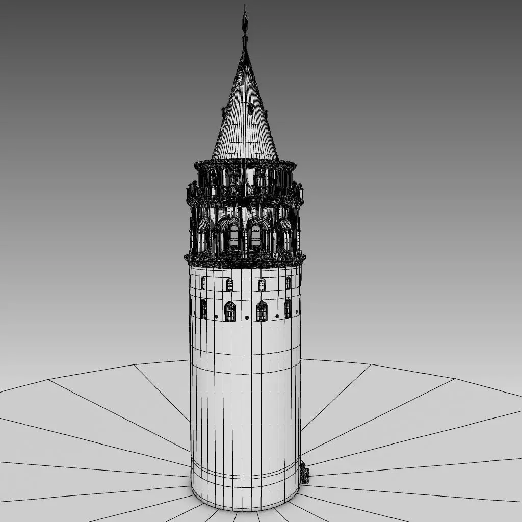 3D Galata Tower 3D model