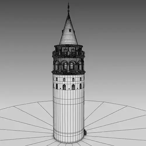 3D Galata Tower 3D model
