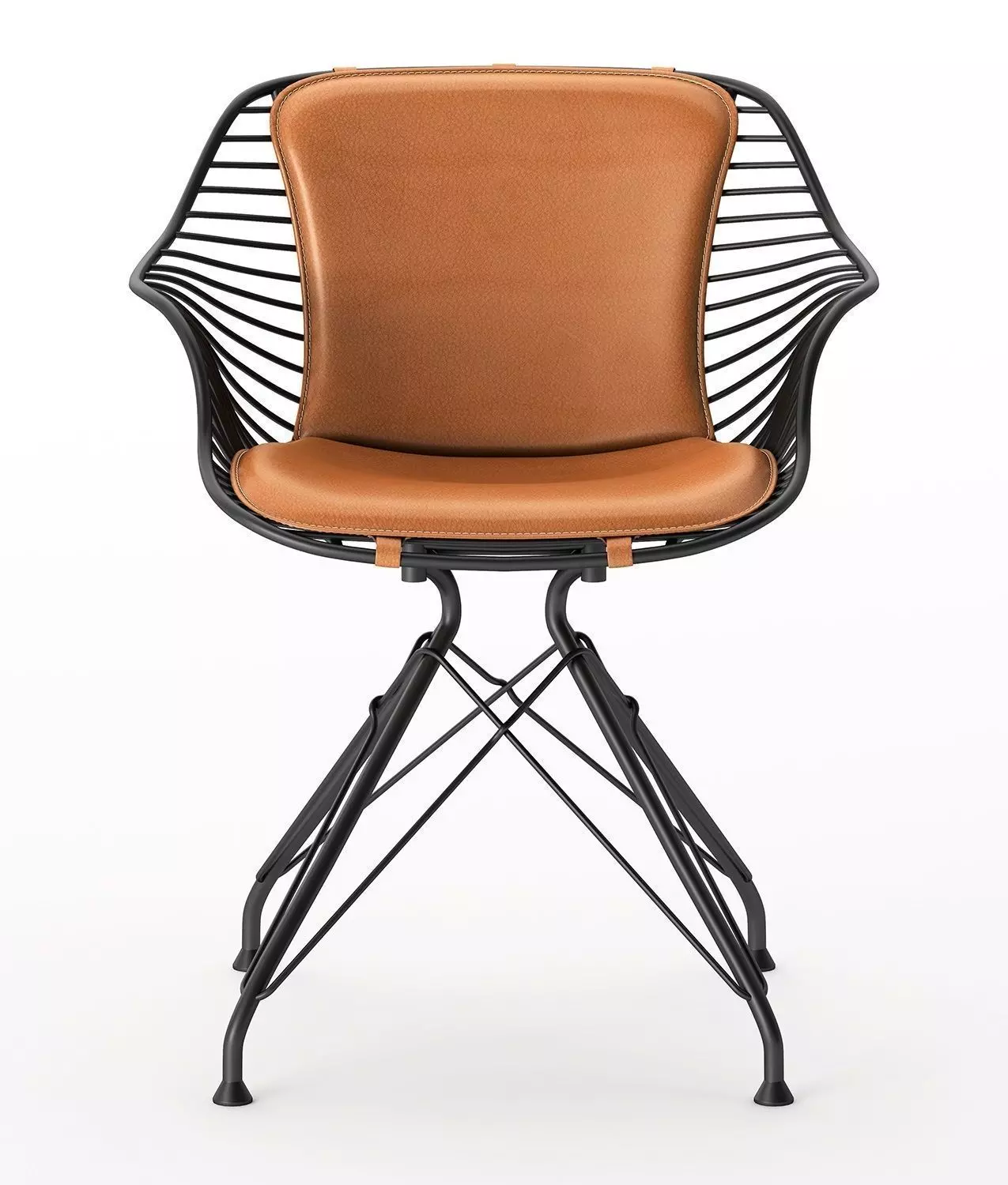 Wire dining chair 3D model_0