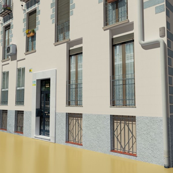 Photorealistic Low Poly Building 3D model_4