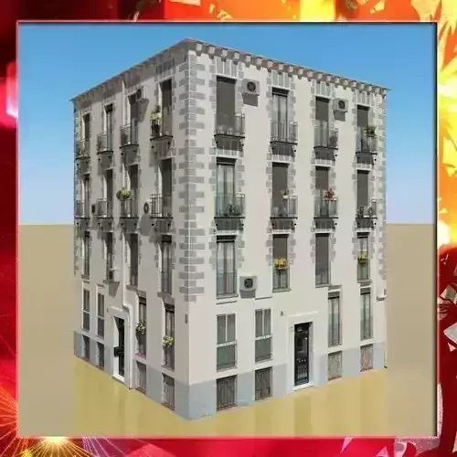 Photorealistic Low Poly Building