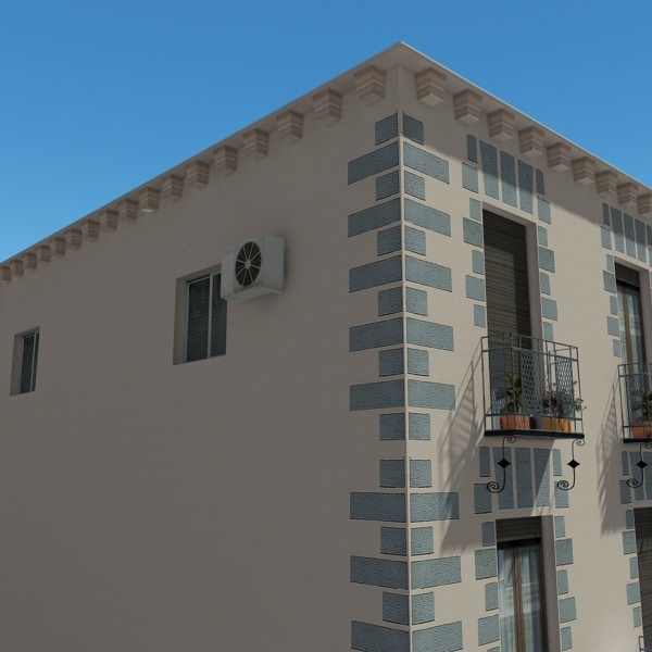 Photorealistic Low Poly Building 3D model_6