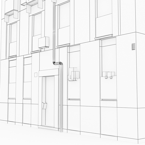 Photorealistic Low Poly Building 3D model_11