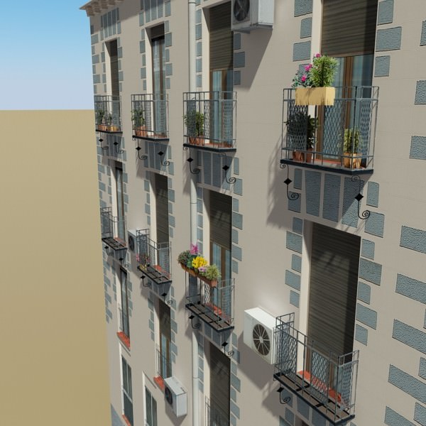 Photorealistic Low Poly Building 3D model_5