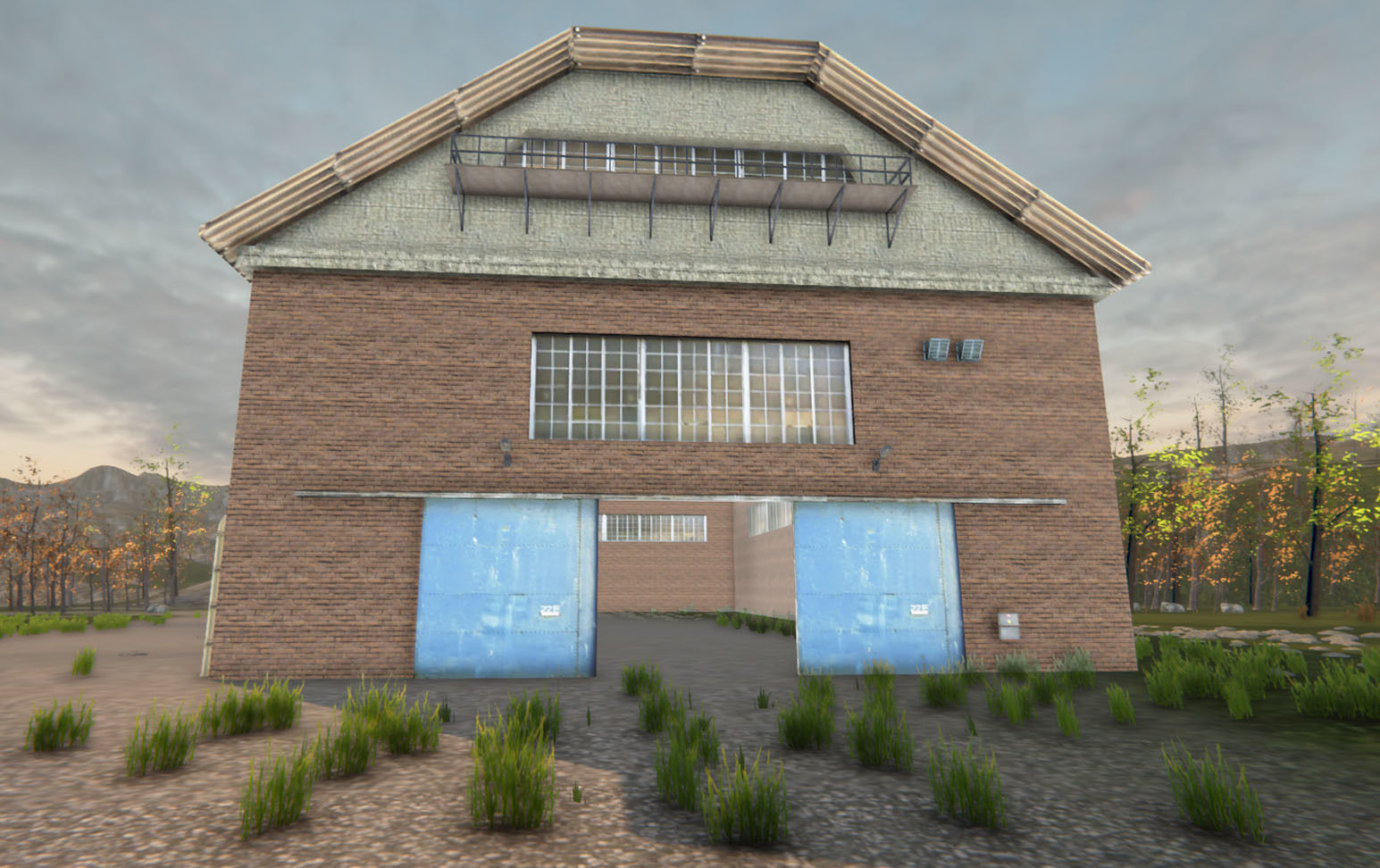 Industrial Hall 2 Low-poly 3D model_5