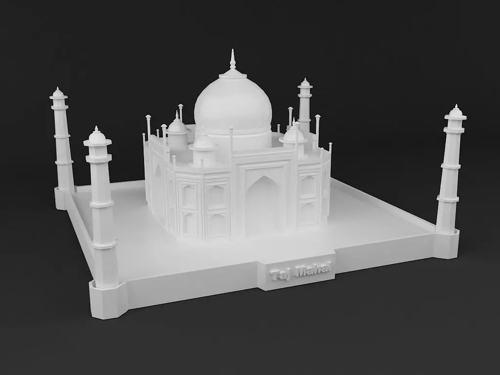 Taj Mahal 3D Print Ready Model 3D print model_0