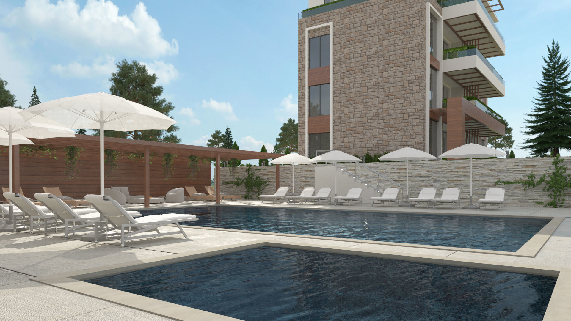 Modern Residential Exterior 3D model_1