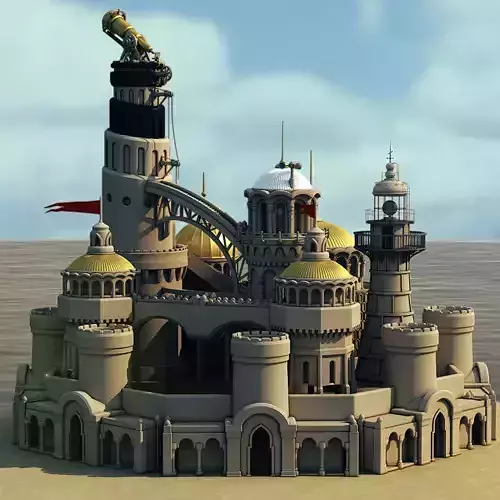 Castle Island 3D model