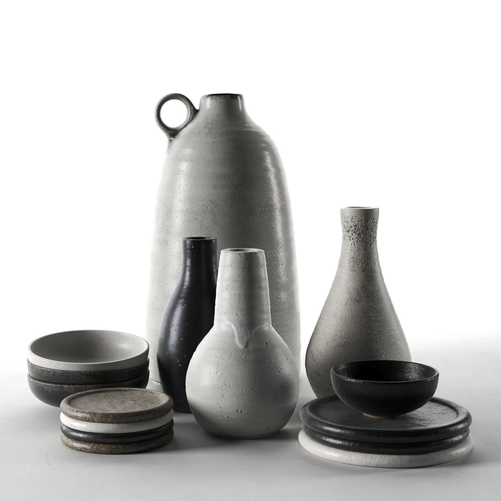 Vases Bowls and Plates 3D model_1