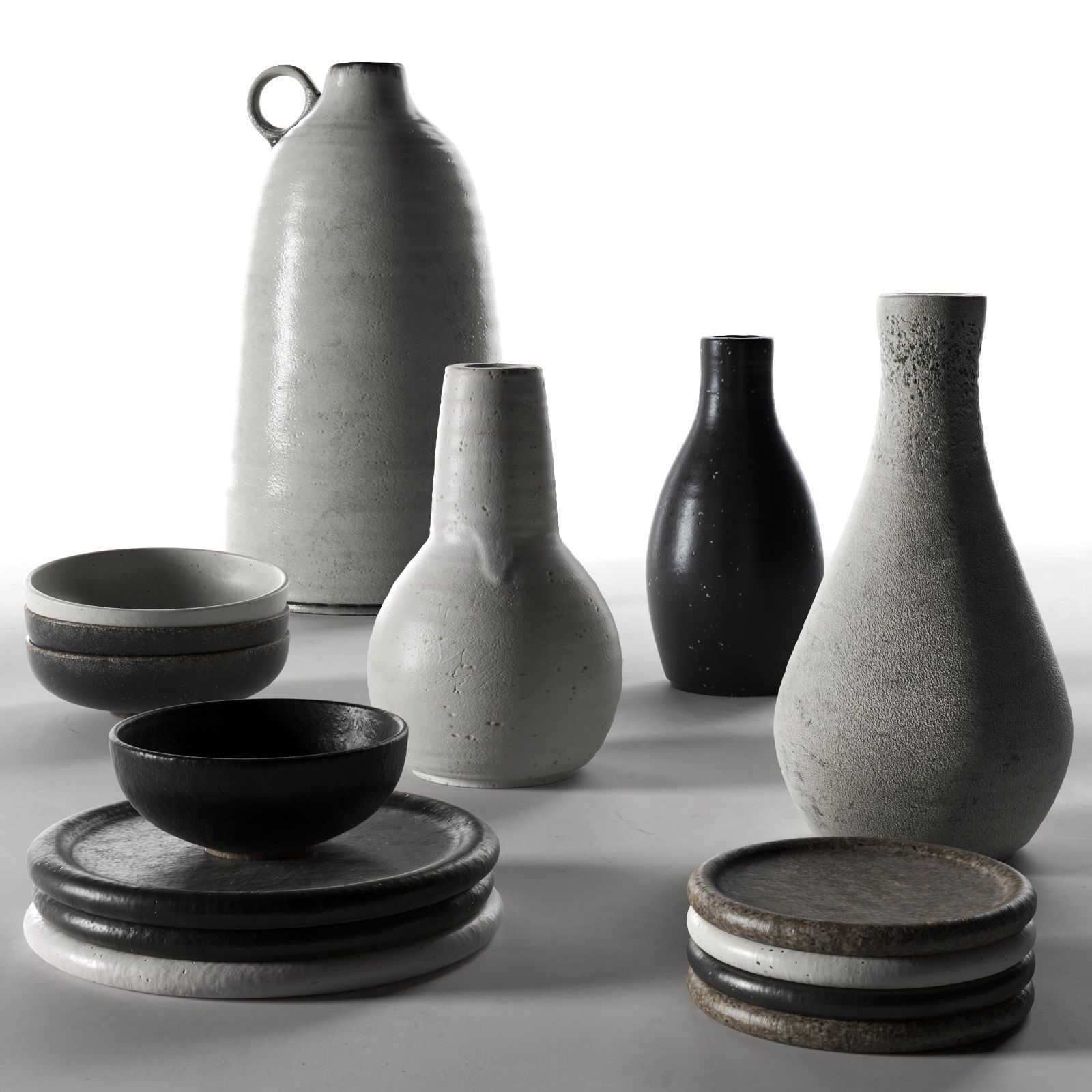 Vases Bowls and Plates 3D model_2