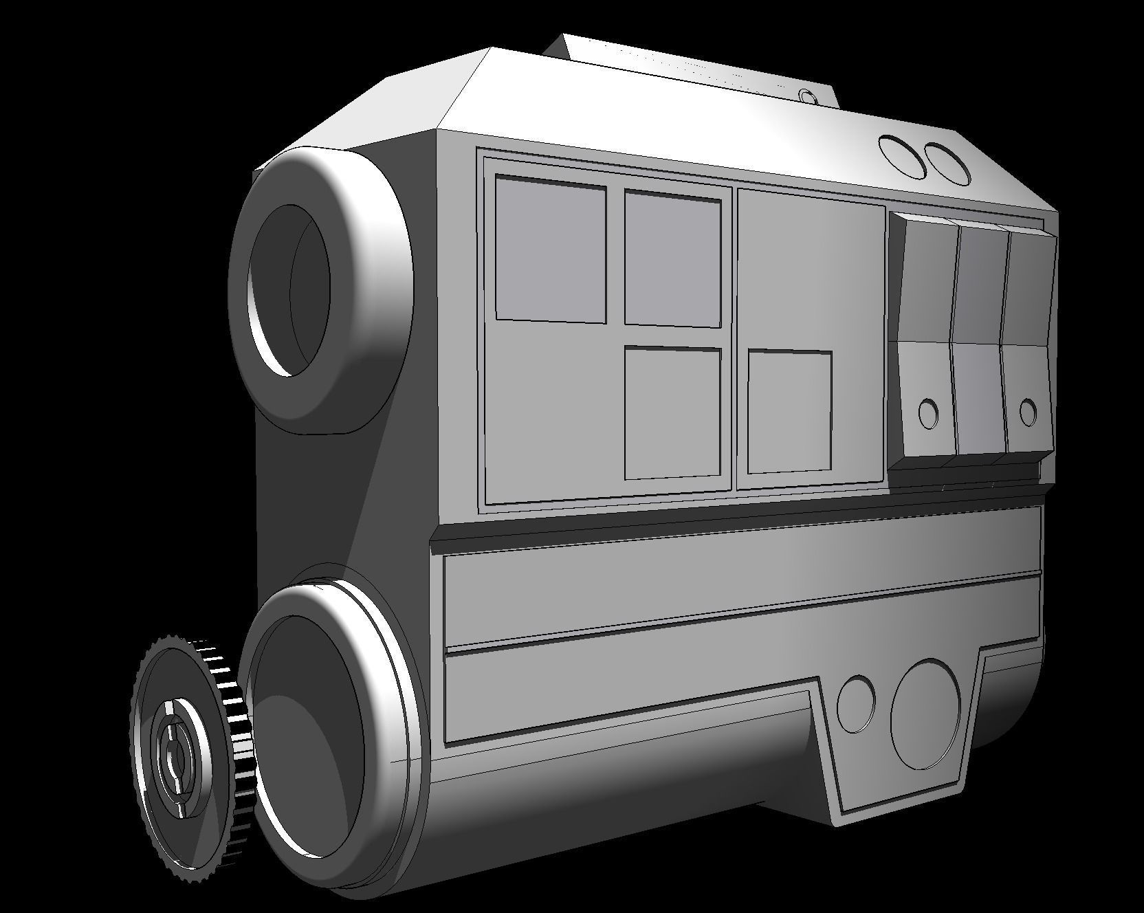 Rogue one Tie fighter pilot chest box 3D print model_1