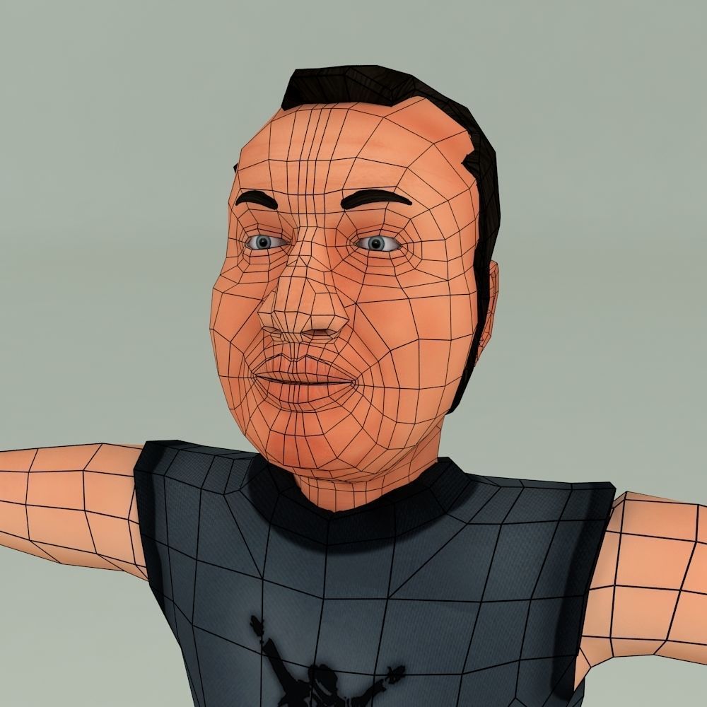 3 Textured Low poly Character Low-poly 3D model_5