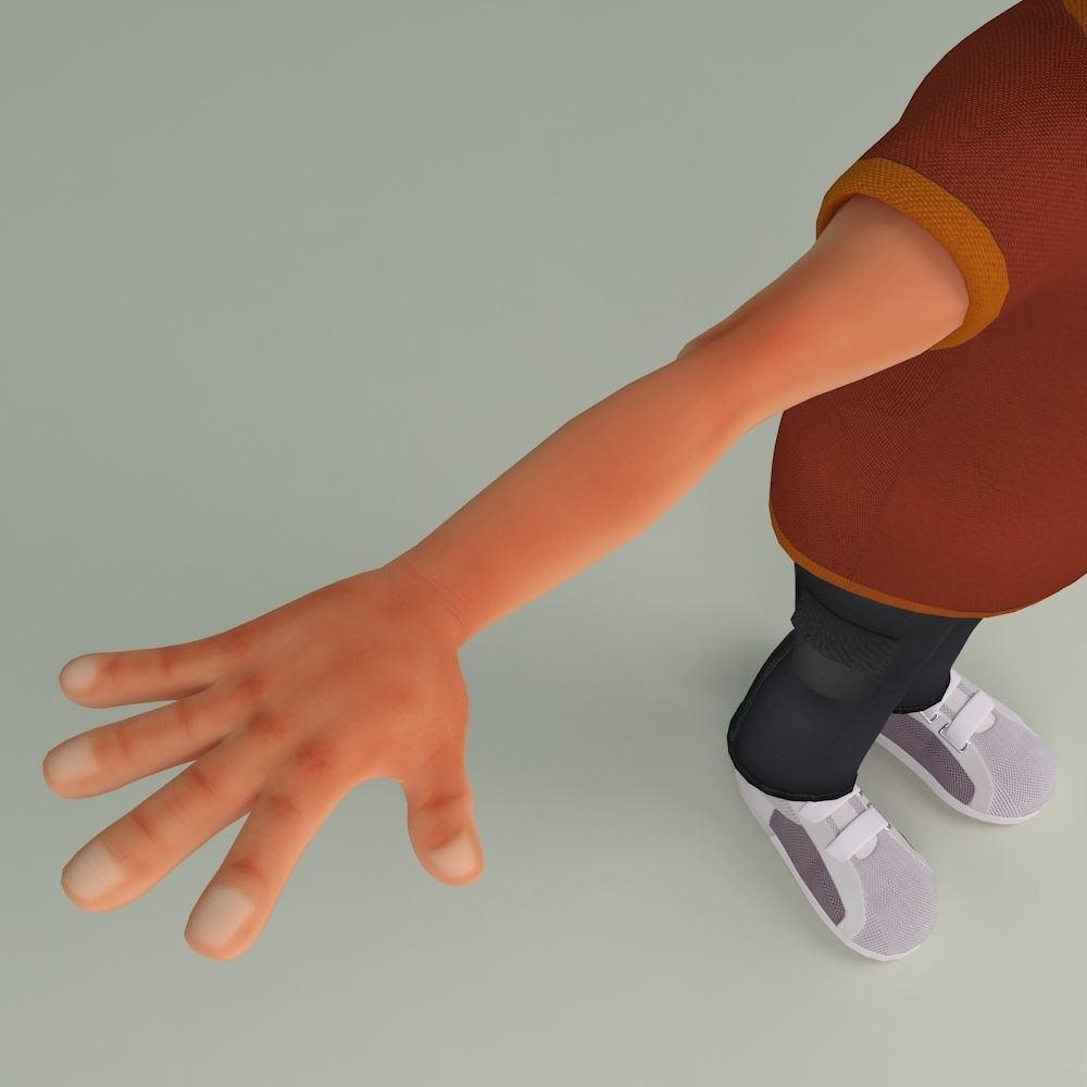 3 Textured Low poly Character Low-poly 3D model_20