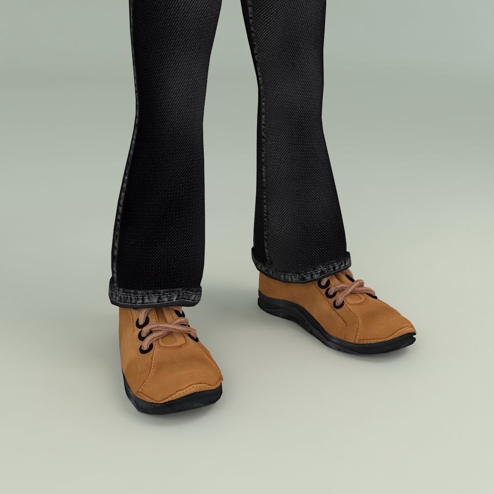 3 Textured Low poly Character Low-poly 3D model_7