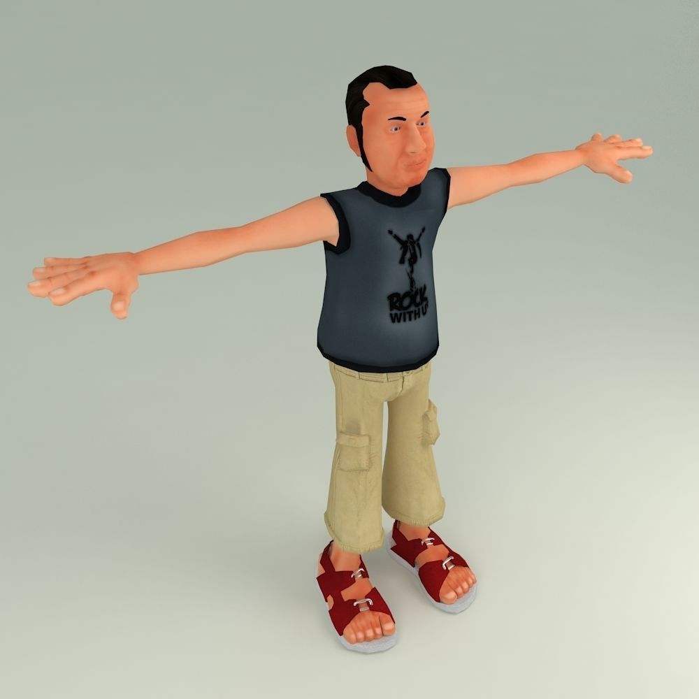 3 Textured Low poly Character Low-poly 3D model_13