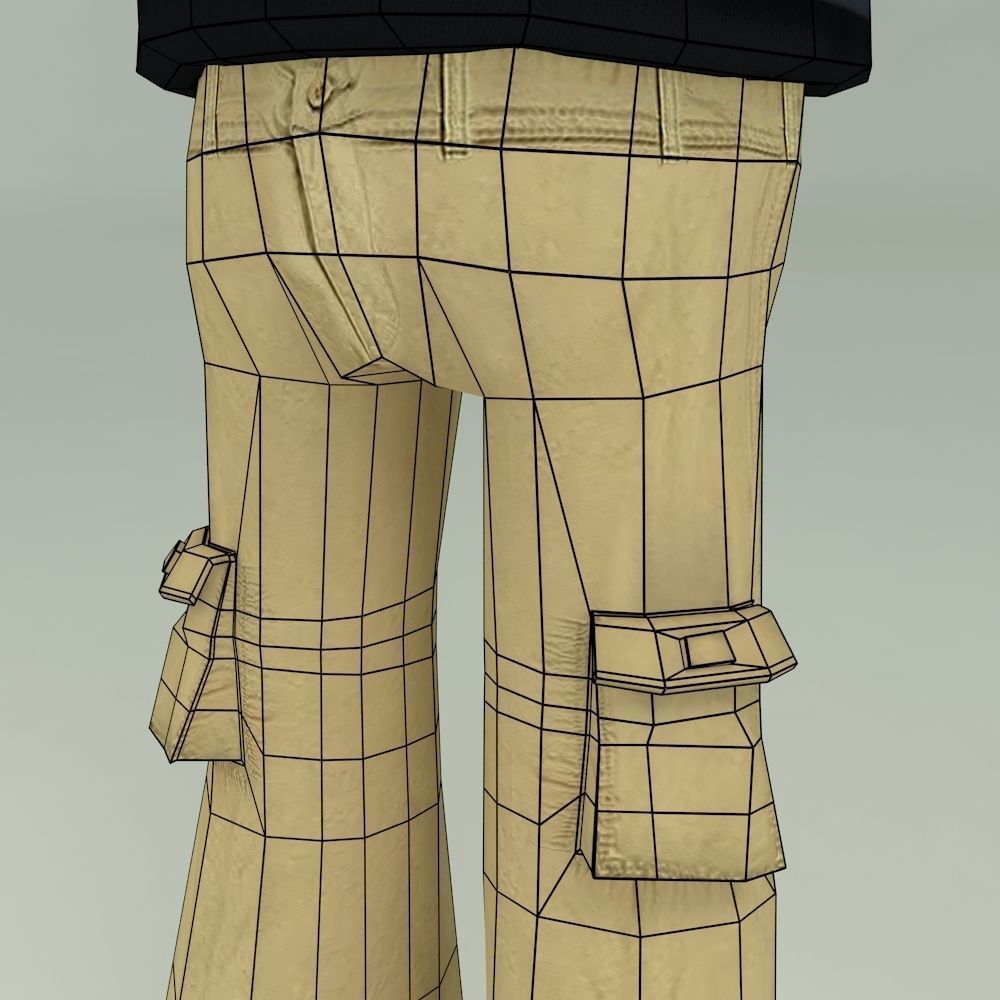 3 Textured Low poly Character Low-poly 3D model_17