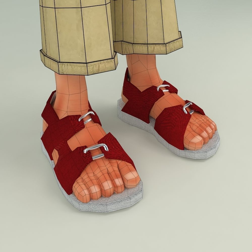 3 Textured Low poly Character Low-poly 3D model_16