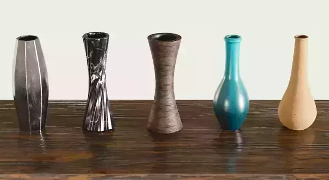 5 Vases for Architectural Renders 3D model