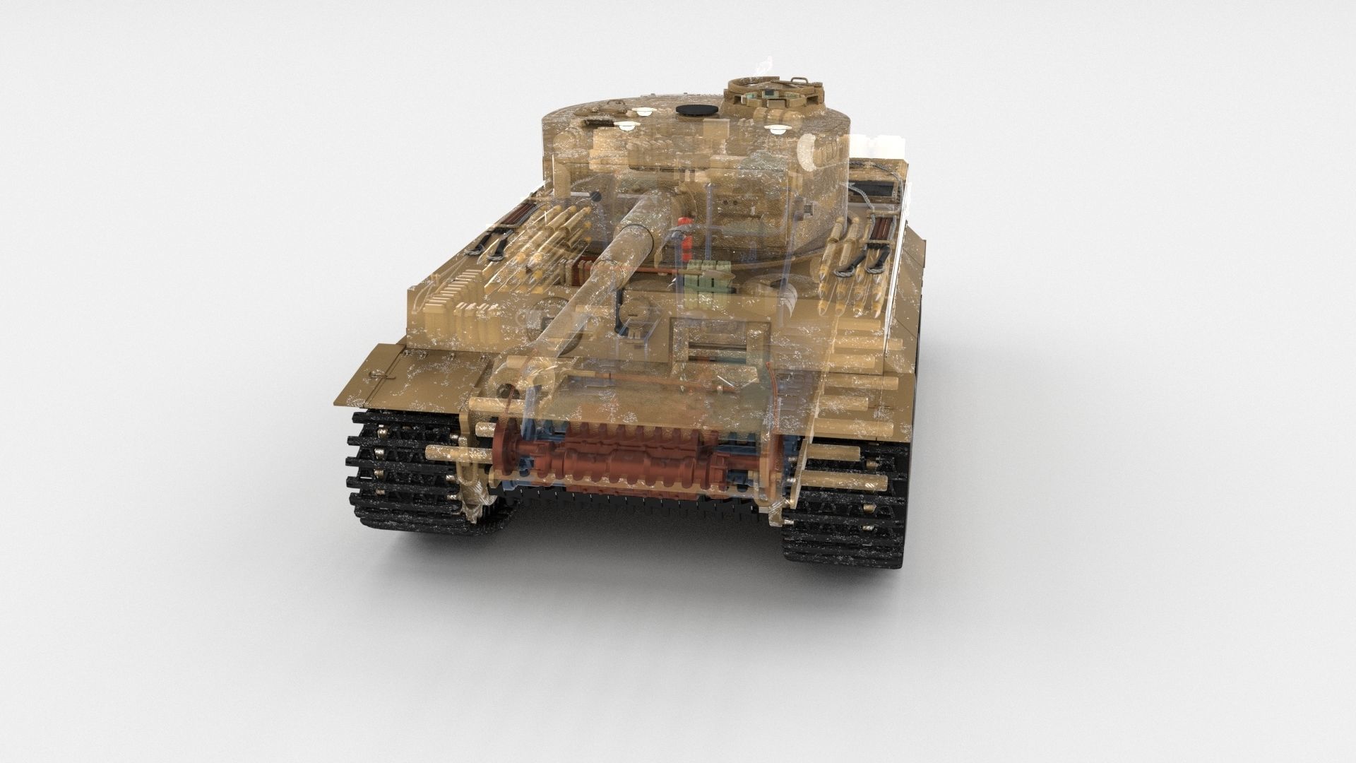 Eastern Front Armor Pack with Interior and Engine Bay v2 3D model_28