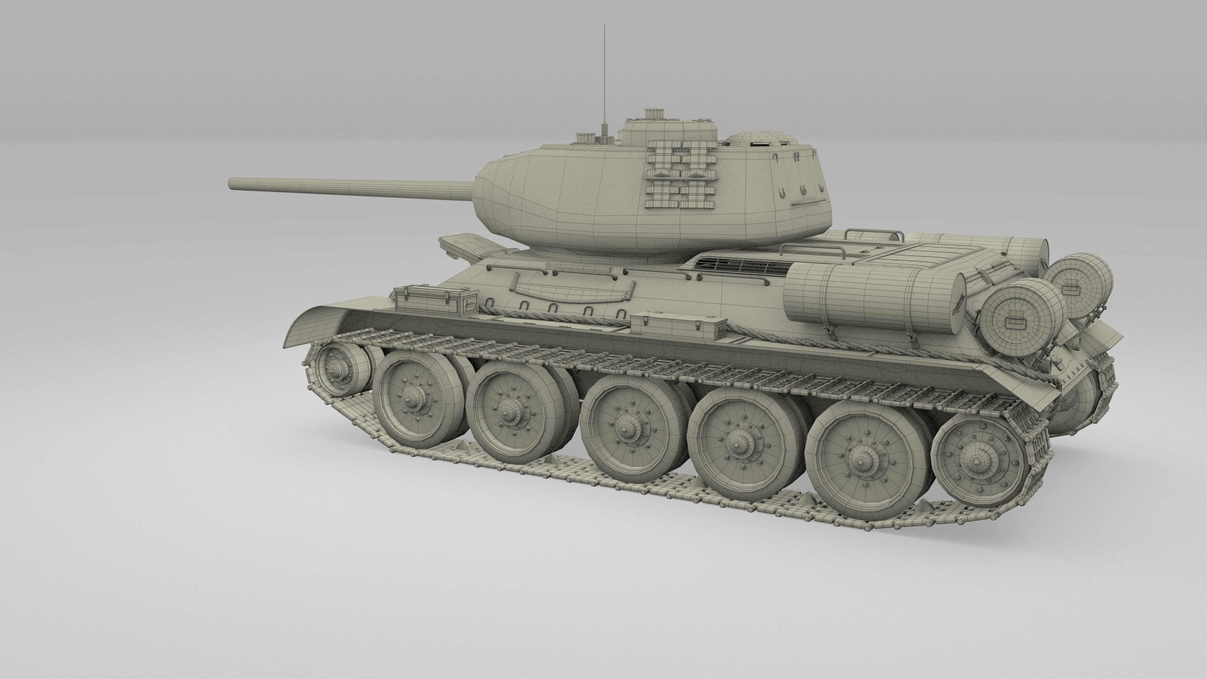 Eastern Front Armor Pack with Interior and Engine Bay v2 3D model_117