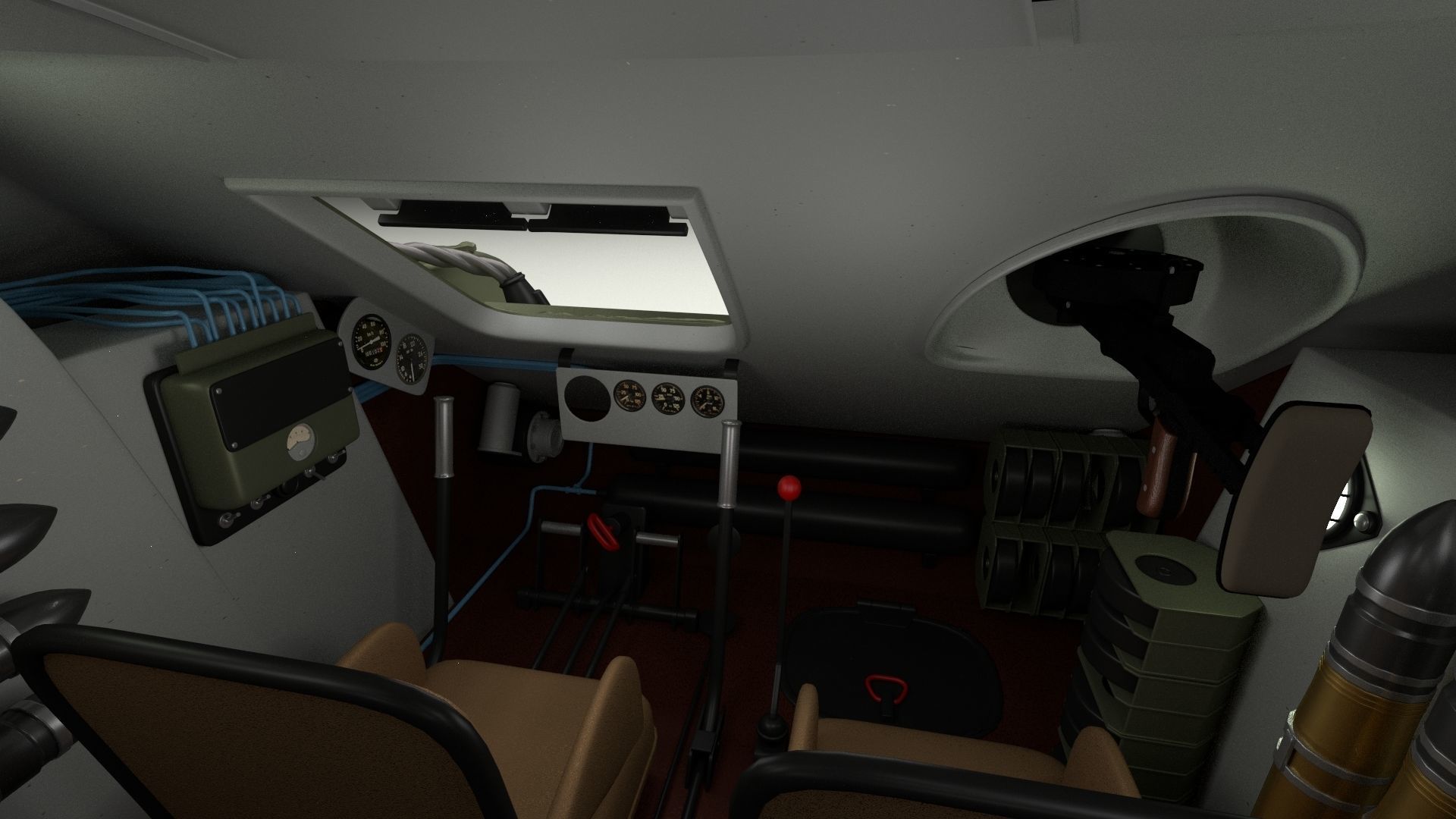 Eastern Front Armor Pack with Interior and Engine Bay v2 3D model_97