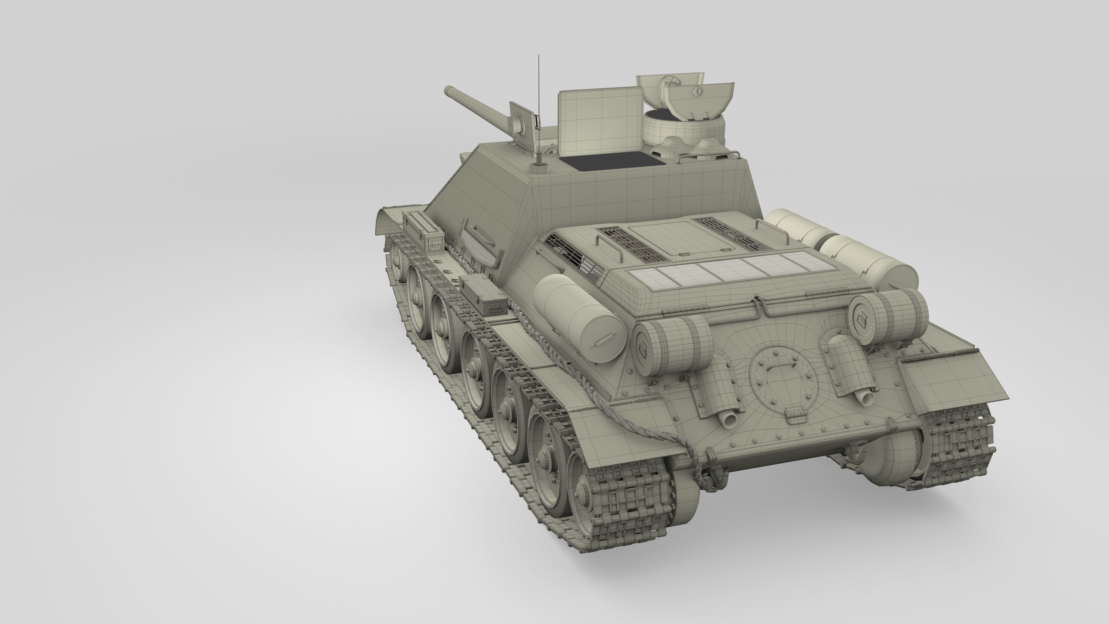 Eastern Front Armor Pack with Interior and Engine Bay v2 3D model_69