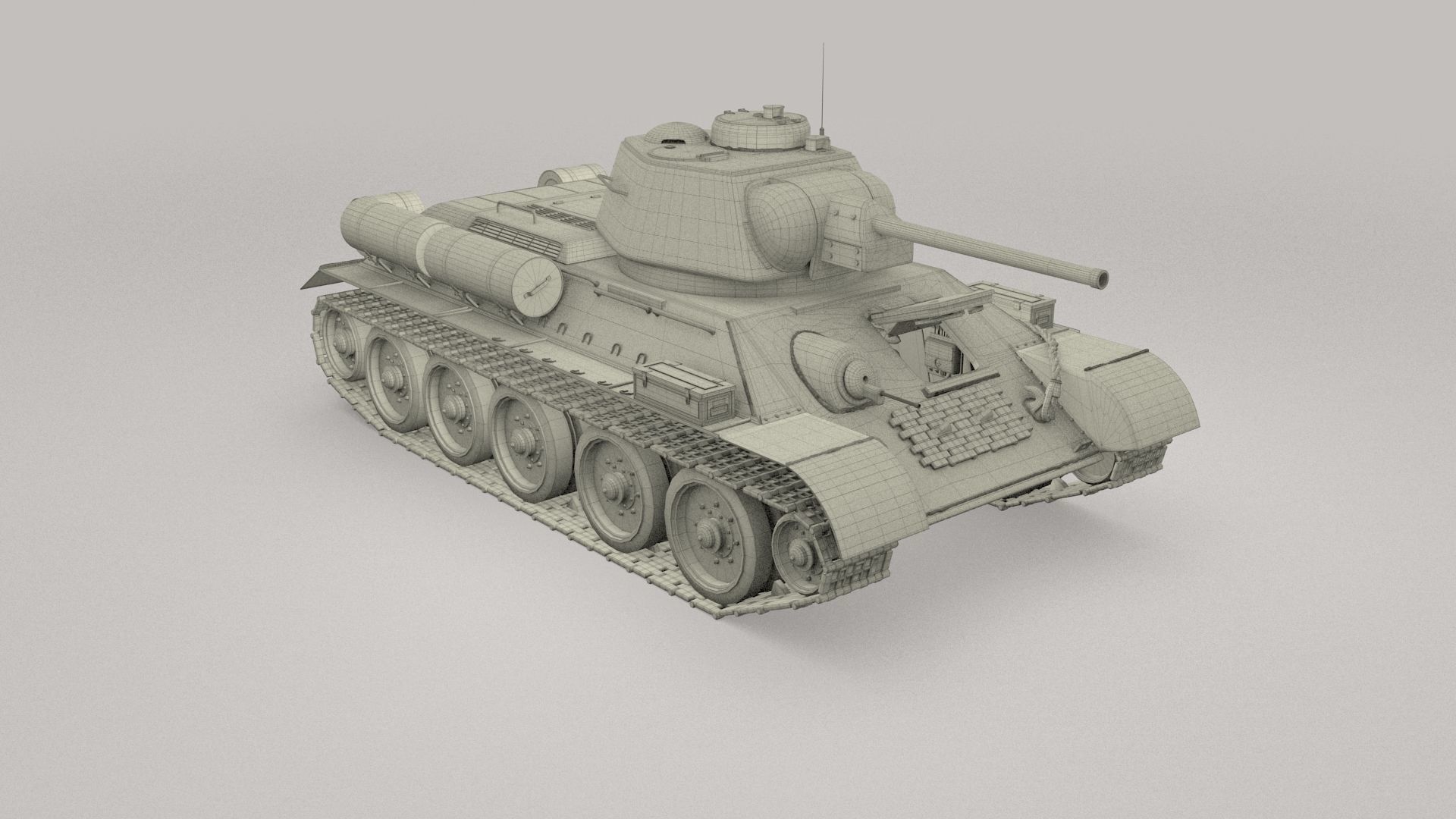 Eastern Front Armor Pack with Interior and Engine Bay v2 3D model_110