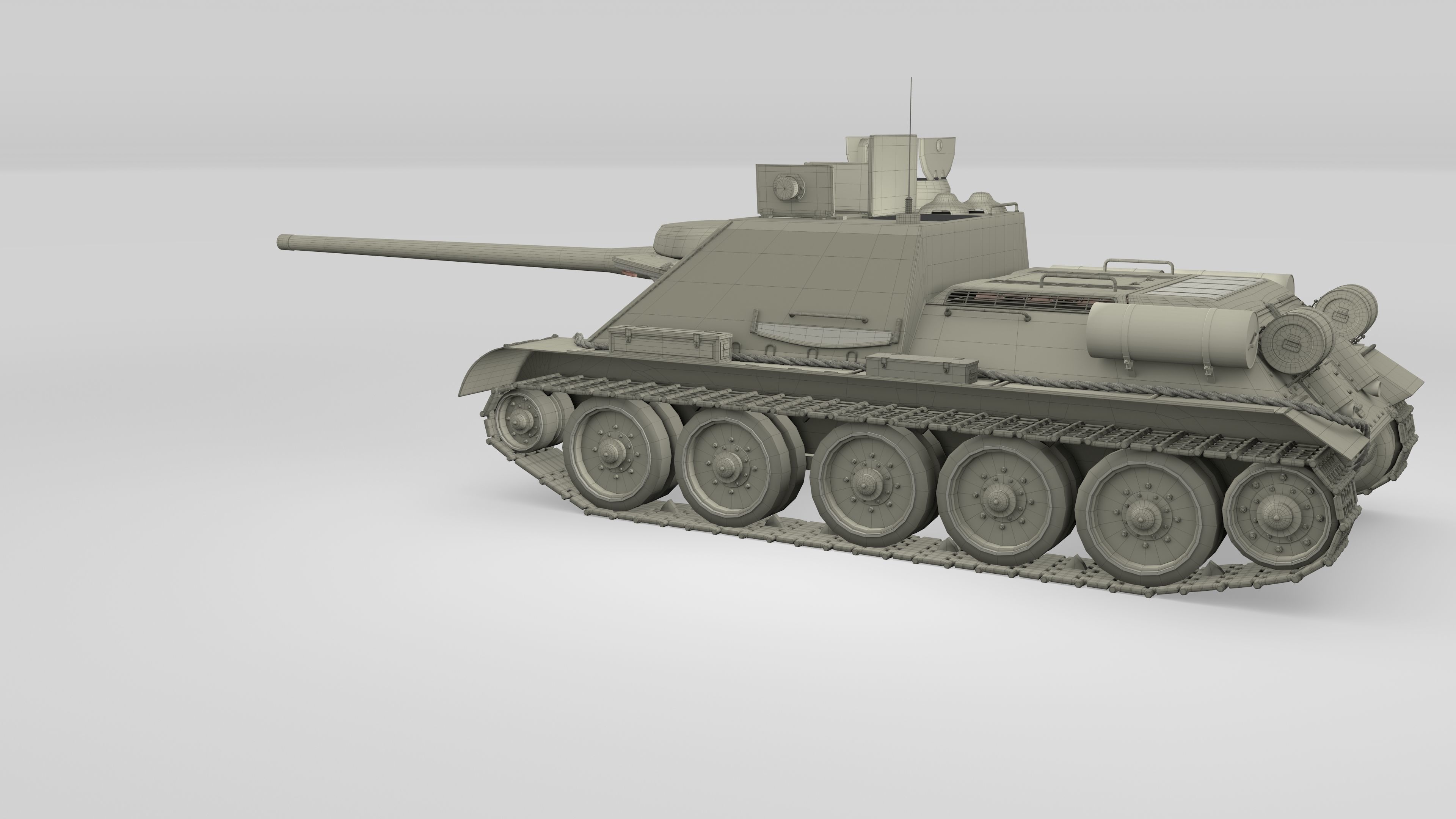 Eastern Front Armor Pack with Interior and Engine Bay v2 3D model_71
