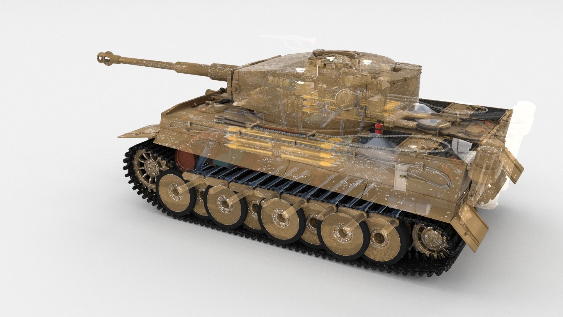 Eastern Front Armor Pack with Interior and Engine Bay v2 3D model_34