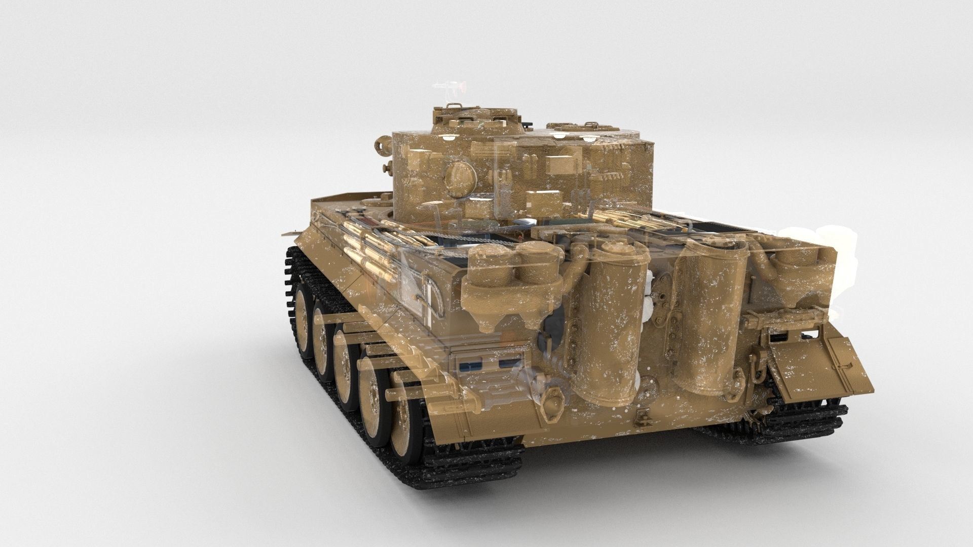 Eastern Front Armor Pack with Interior and Engine Bay v2 3D model_25