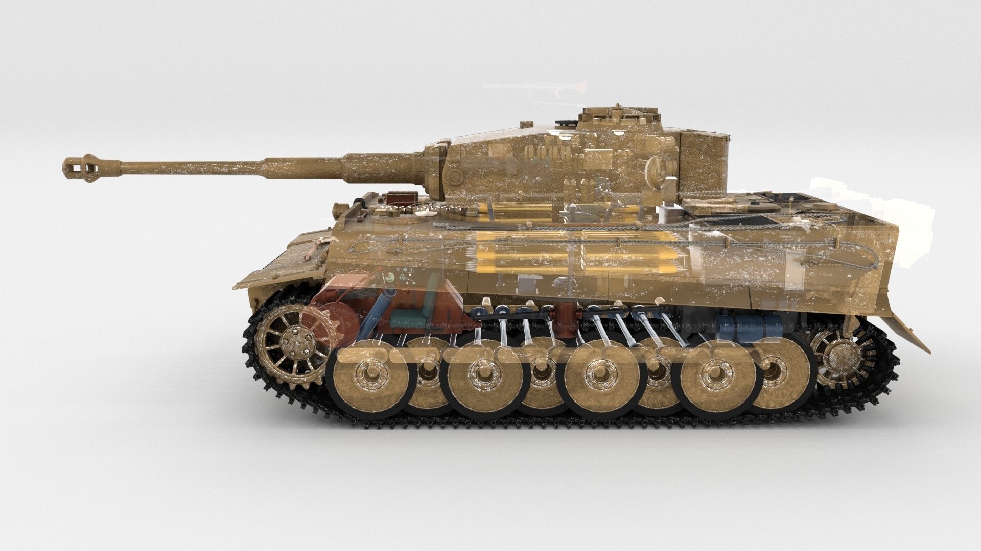 Eastern Front Armor Pack with Interior and Engine Bay v2 3D model_124
