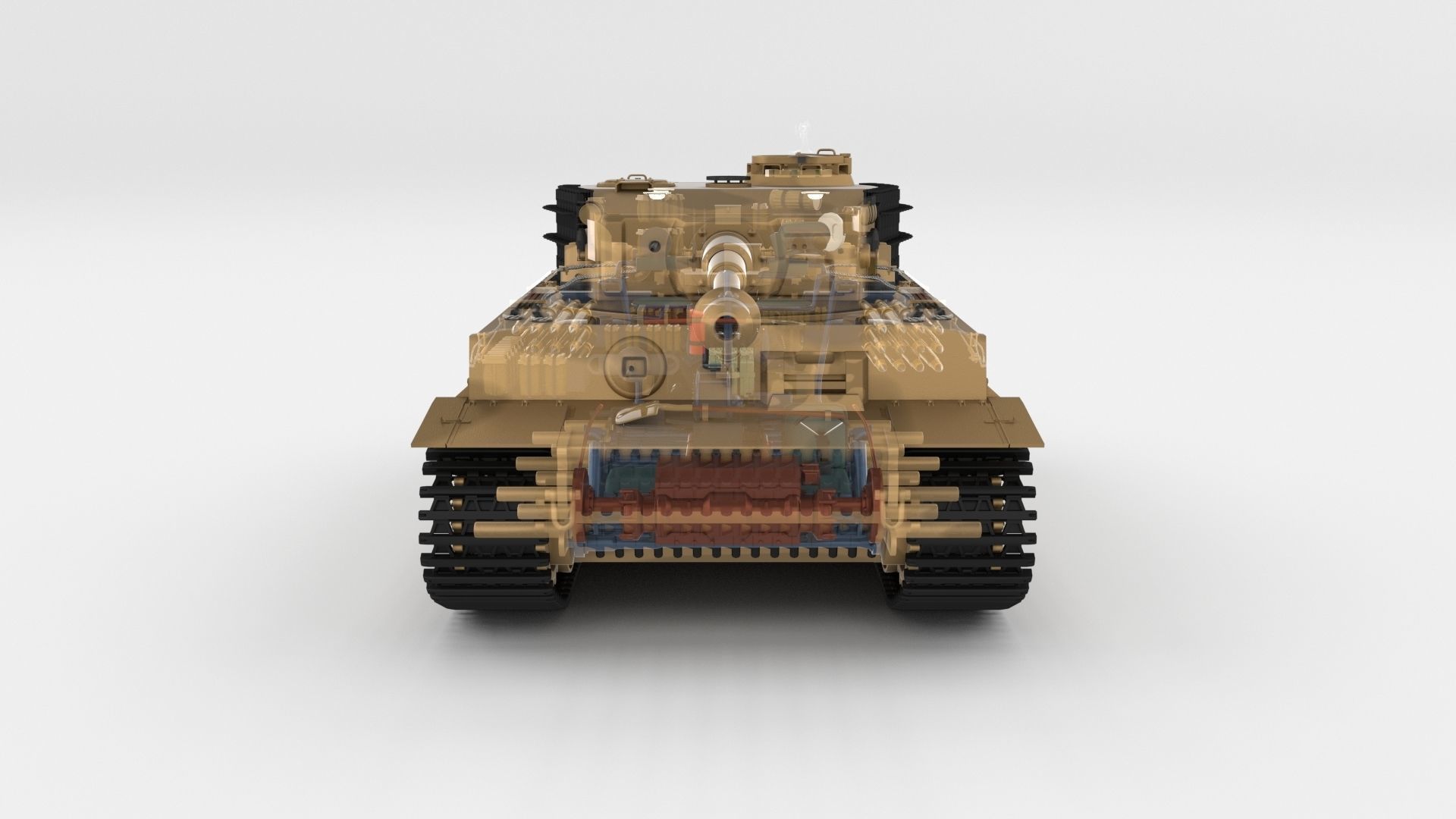 Eastern Front Armor Pack with Interior and Engine Bay v2 3D model_22