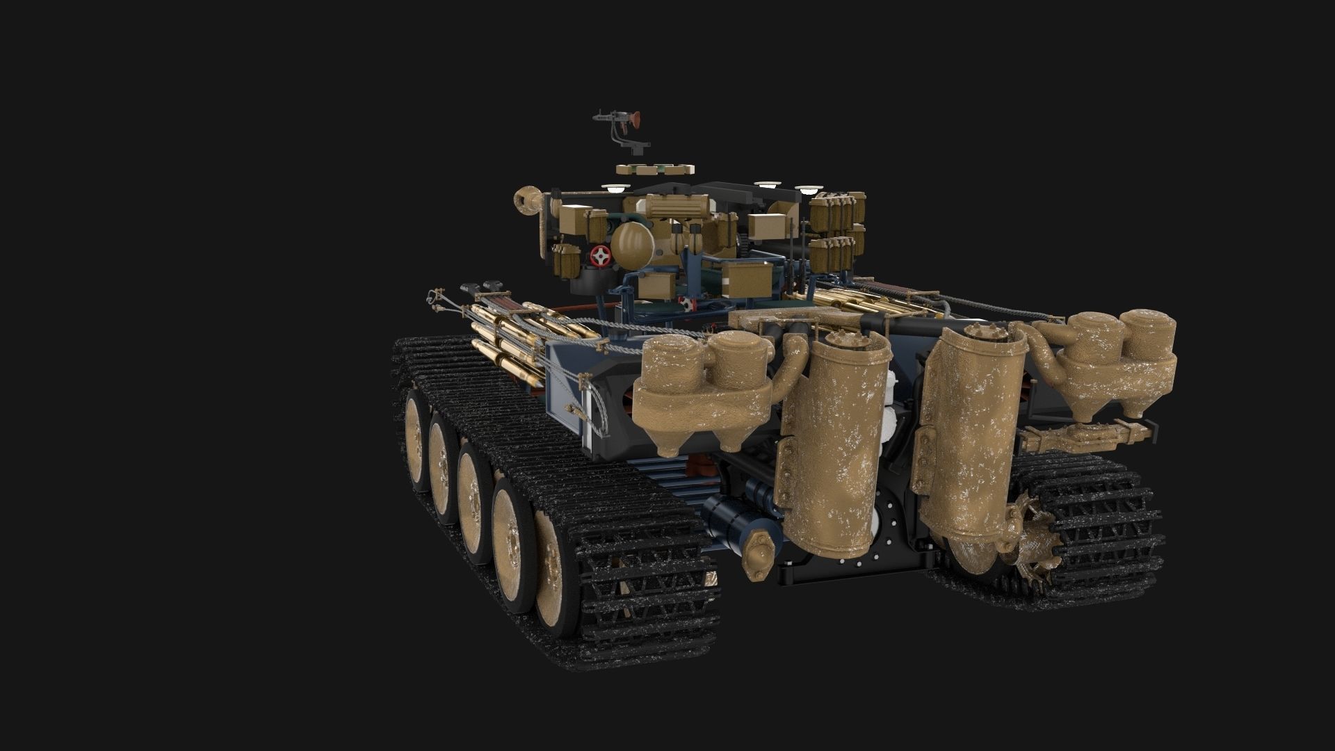 Eastern Front Armor Pack with Interior and Engine Bay v2 3D model_44